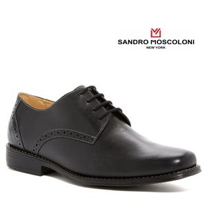 Sandro Moscoloni Men's Black Leather Oxford